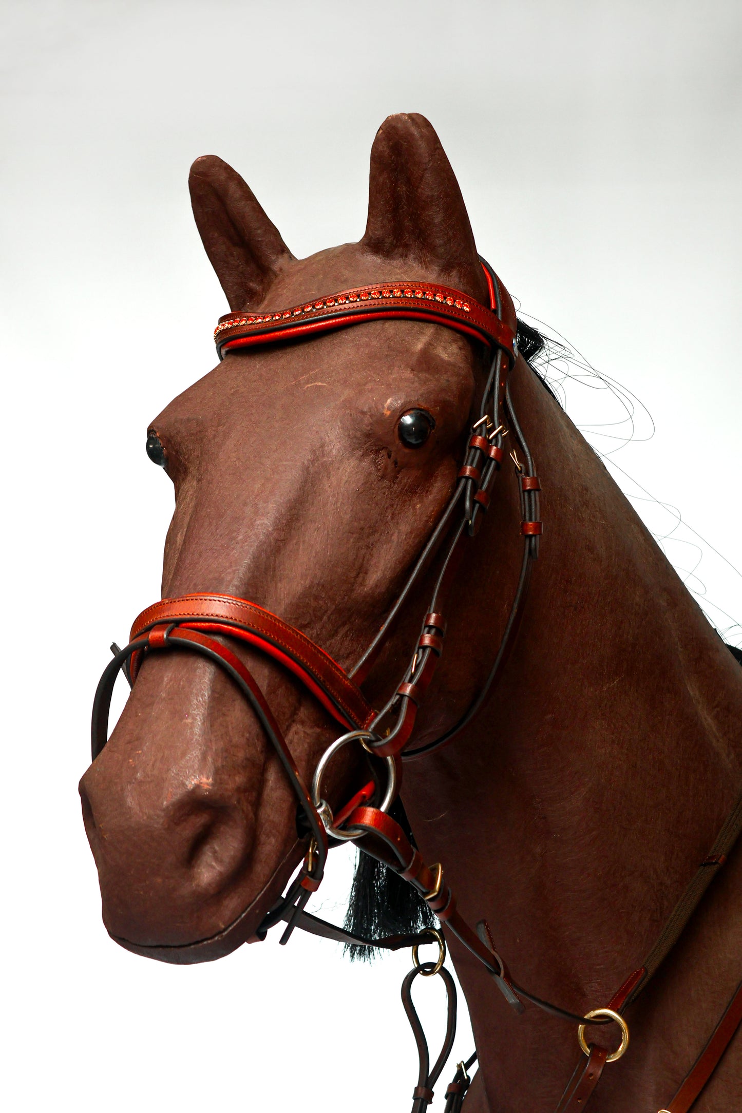 Blue Steel Leather Bridle Orange 2-Tone