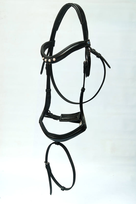 Blue Steel Leather 5-Stone Bridle